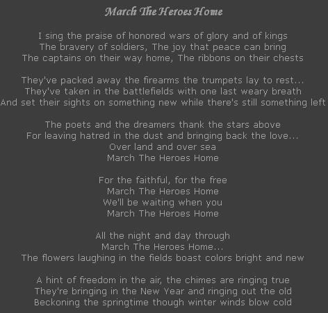 March The Heroes Home